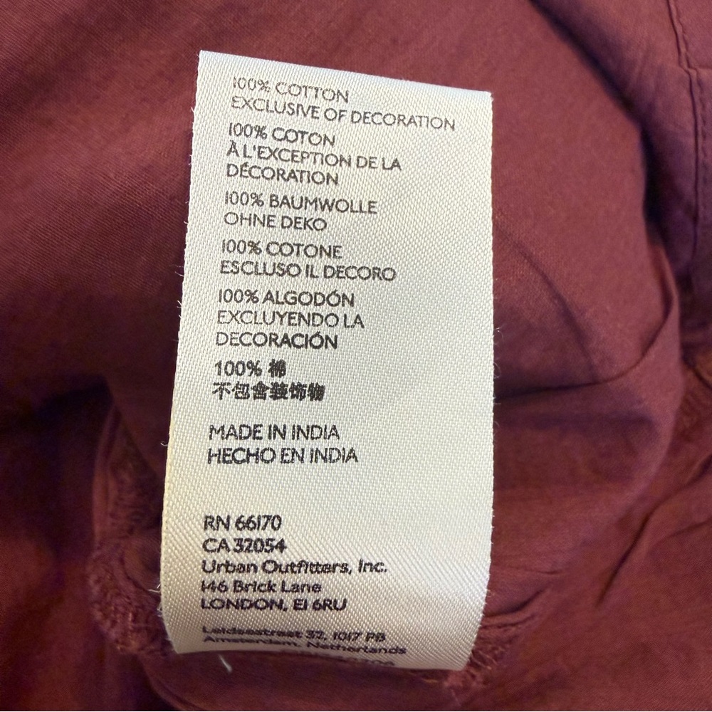 Free People Samantha Shirt Dress in Double Dare Maroon XS - Picture 10 of 14